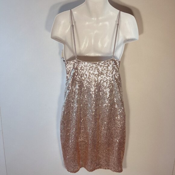 Lulus SXL Silver & Pink Ombre Sequin Slip Dress Party Cocktail Formal Sexy Prom - Picture 8 of 10